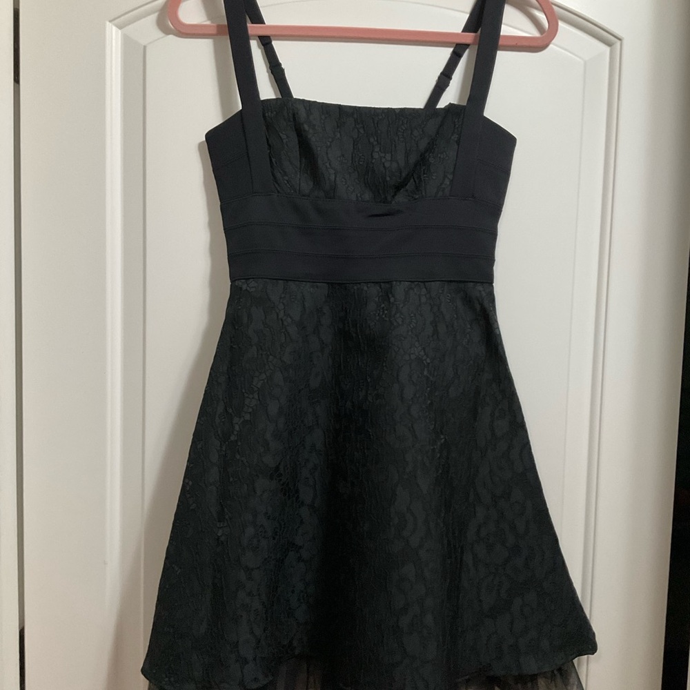 BCBG Max Azria women’s black jacquard bandage bodice A line cocktail dress S